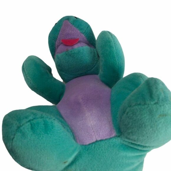 Commonwealth Teal Dinosaur Plush 10" 1991 Stuffed Animal Toy - Picture 2 of 6
